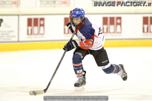 2015-01-10 Torino Bulls-Hockey Milano Rossoblu U14 0494 Matteo Quartuccio